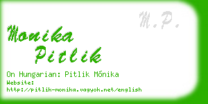 monika pitlik business card